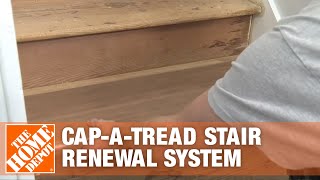 How To Install CapATread Stair Renewal System  The Home Depot [upl. by Ardnalac152]