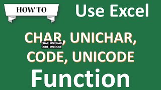 How to use Char Code UniChar and UniCode Function in Excel in Urdu  Excel Functions [upl. by Blair]