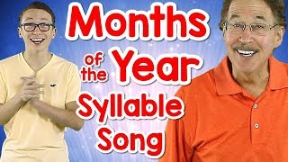 Months of the Year Syllable Song  Counting Syllables  Phonological Awareness  Carter Bolich [upl. by Wenona]