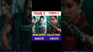 STREE 2 VS TIGER 3 Movie Box Office Collection stree2 youtubeshorts ytshorts shortsfeed ytfeed [upl. by Hnid]