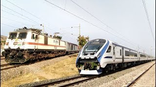 Train 18 vs Rajdhani Express  Fastest Trains  Indian Railway [upl. by Stormie]