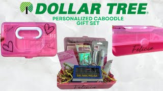 How to personalize Dollar Tree caboodles  Gift Set Ideas dollartree caboodles giftbaskets [upl. by Lehcsreh]