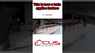 How train applies brakemachine science educationalvideoyoutubeshortsviralshorts [upl. by Okram]