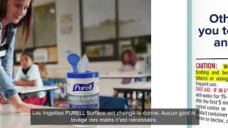 PURELL® Professional Multi Surface Sanitizing and Disinfecting Wipes Video Canada [upl. by Gretal]