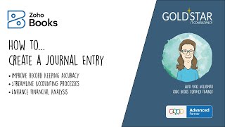 How to create a manual Journal entry in Zoho Books [upl. by Falo594]