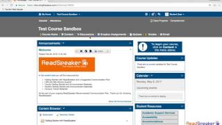 How to use ReadSpeaker TextAid in Brightspace by Desire2Learn D2L [upl. by Aicirt]