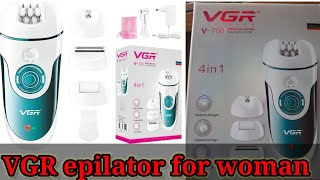 Best epilator for women VGR epilator 4in1V700 professional epilator [upl. by Meelak990]