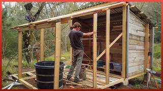 Man Builds Amazing DIY Wood Cabin in the Forest Start to Finish  by MattJacobs1 [upl. by Eenad]