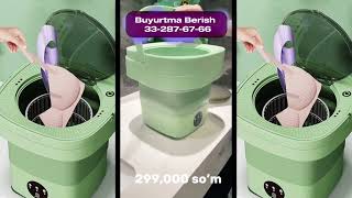 🇺🇿 Mini kir yuvish mashinasi  Мини кир ювиш машинаси  Мини стиральная машина  WASHING MACHINE [upl. by Calondra787]