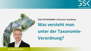 Einführung Was versteht man unter der TaxonomieVerordnung [upl. by Ddej662]