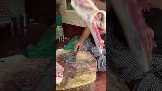 Amazing Mutton Leg Cutting By Expect Old Butcher meat goat mutton shorts [upl. by Gerry]