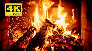 🔥 Cozy Fireplace 4K UHD Fireplace with Crackling Fire Sounds Christmas Fireplace Winter 2023 [upl. by Orion]