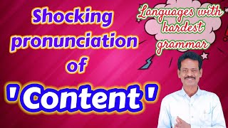 THE WRONG PRONUNCIATION OF quotCONTENTquot  PRONOUNCE ACCORDING TO MEANING ENRICH YOUR ENGLISH  102 [upl. by Dal]