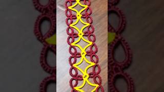 146Tatting lace design 😊 very easy shorts frivolite [upl. by Eseilenna]