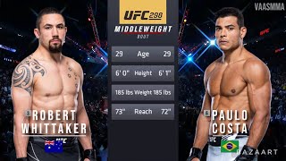 ROBERT WHITTAKER VS PAULO COSTA FULL FIGHT UFC 298 [upl. by Attenat949]