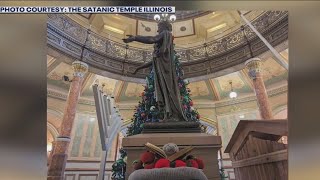 Satanic Temple of Illinois unveils holiday display at state capitol [upl. by Abie799]