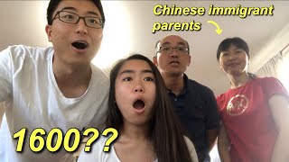 2018 PSAT  DEC SAT SCORE REACTION W MY ASIAN PARENTS [upl. by Rasecoiluj967]