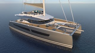 Fountaine Pajot 67  The 195m catamaran at Cannes 2018 boatshow [upl. by Ramat]