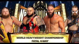 WWE 2K24 Braun Strowman vs Otis vs Bronson Reed vs Ivar quotWorld Heavyweight Championshipquot [upl. by Estrellita33]