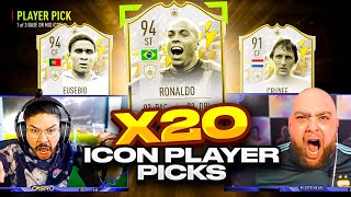 20 ICON PLAYER PICK DISCARD CHALLENGE NO WAY [upl. by Tucky319]