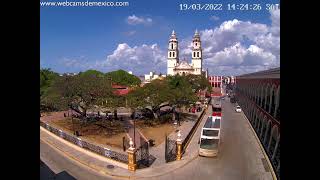 Campeche En Vivo  Vista Centro Histórico de la Capital del Estado de Campeche [upl. by Tonie]