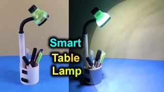 How to Make Table Lamp at Home । Homemade Table Lamp [upl. by Retsim696]