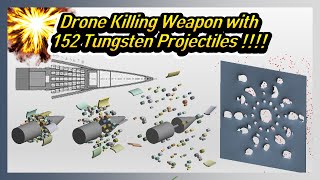 Part 1 Drone Killing Weapon Rheinmetall Air Defence AHEAD Ammunition  Penetration Simulation [upl. by Ferri]