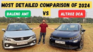 New Baleno Vs Altroz Detailed Comparison 2024  DCT Vs AMT Gearbox  लेने से पहले ये देख लेनाbaleno [upl. by Yraillih210]