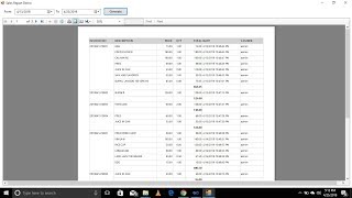 Sales Report using VBNet RDLC Tagalog [upl. by Cormier]