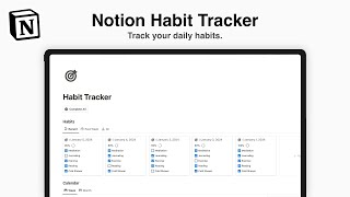 Notion Habit Tracker Template Tour [upl. by Gratt119]