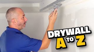 How To Install Drywall A to Z  DIY Tutorial [upl. by Goldin]