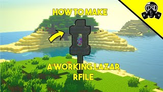 Minecraft How To Make A Working Lazar Rifle Shorts [upl. by Ruhtracm]