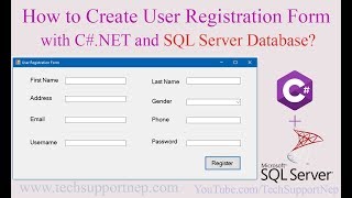 How to Create User Registration Form in CNET Using SQL Server Database With Source Code [upl. by Indira28]