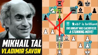 Mikhail Tal Shows an Incredible Middlegame Against Vladimir Savon  USSR Championship 1972 [upl. by Hausmann689]