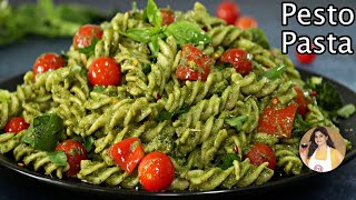 Pasta in Pesto Sauce  How To Make Pesto Pasta  Creamy Pesto Pasta [upl. by Devaj654]