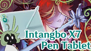 Intangbo X7 Pen Tablet Review Mavuika x Capitano Speedpaint Genshin impact [upl. by Luise]