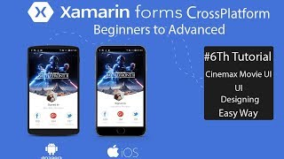 Xamarin Forms Cinemax UI DesignTutorial 6 [upl. by Natlus]