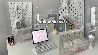 aesthetic desk makeover 🌷 ikea furniture pinterest minimalistic [upl. by Machute]