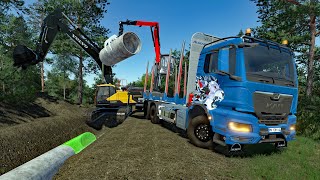 FS22  Map Azura 001 🌲🚧🌲  Forestry Farming and Construction  4K [upl. by Dnaleel461]