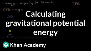 Calculating gravitational potential energy  Modeling energy  High school physics  Khan Academy [upl. by Lynch375]