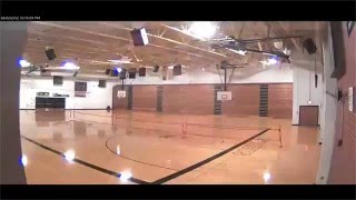 Tornado Destroying A School Gym In Seconds [upl. by Akinimod]