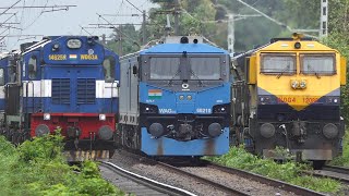 Indian Railways FREIGHT Trains at FULL SPEED  Diesel vs Electric Action  PART  2  IndianRailways [upl. by Bish]