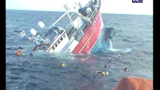 Lerwick Lifeboat Rescue Fishermen From Sinking Trawler Near Shetland Islands [upl. by Theone172]