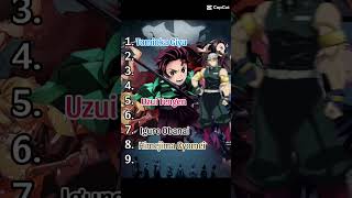 classement des pilier de demon slayer [upl. by Eart]