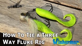 How To Tie a Threeway Fluke Rig  The Fisherman Magazine [upl. by Eelan]