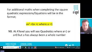 Additional Maths GCSE  Completing the square [upl. by Nosidam441]