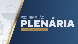 933 ª Reunião plenária CRFPR  17 de fevereiro de 2023 [upl. by Eda]