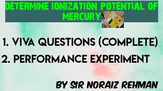 determine ionization potential of mercurypracticalViva questionsperform experimenturduhindi [upl. by Tatiana]