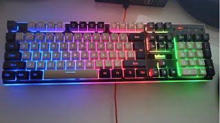 RedThunder K10 Wireless Gaming Keyboard and Mouse Combo LED Backlit Rechargeable 3800mAh Battery [upl. by Bergerac]