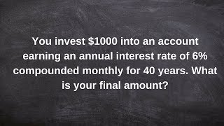 How to use compound interest to find the final value [upl. by Kato584]